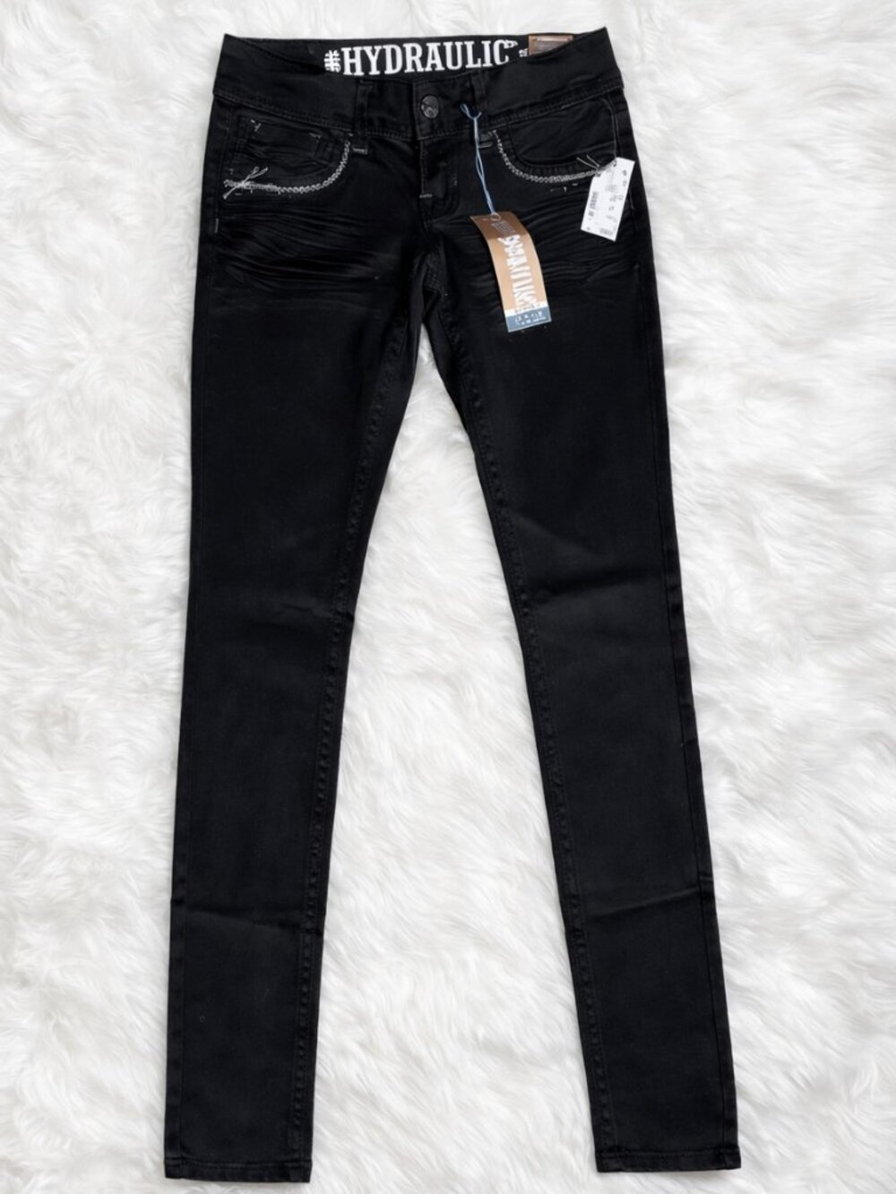 NWT Hydraulic Black Women's Skinny Jeans Size 3/4